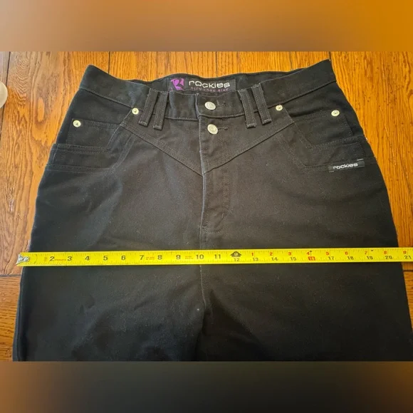 Vintage Rockies Slim Long Rise Black Denim Jeans Women’s 13/14 XL Western - Picture 9 of 12